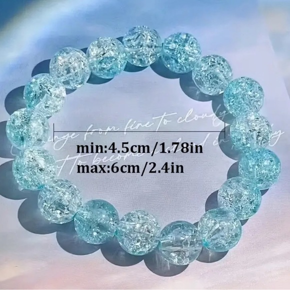 NWT! Fashion Cherry Blossom Glass Bracelet, Gradient Color Hand string set. - Picture 4 of 4